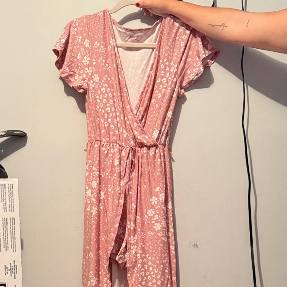 No Boundaries Pink and White Floral Dress